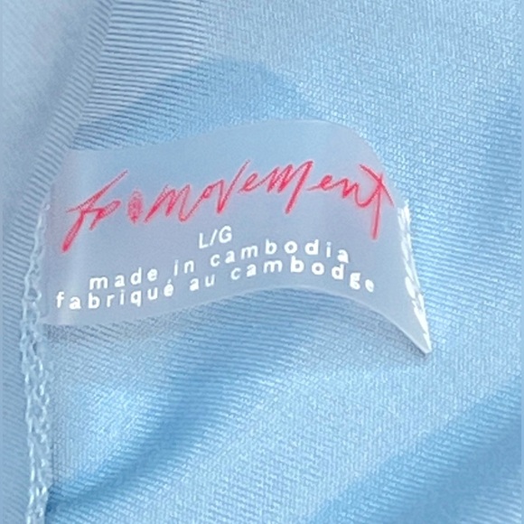 Free People Free Movement, Back It Up Jumpsuit, Light Blue, Size Large - Picture 3 of 9